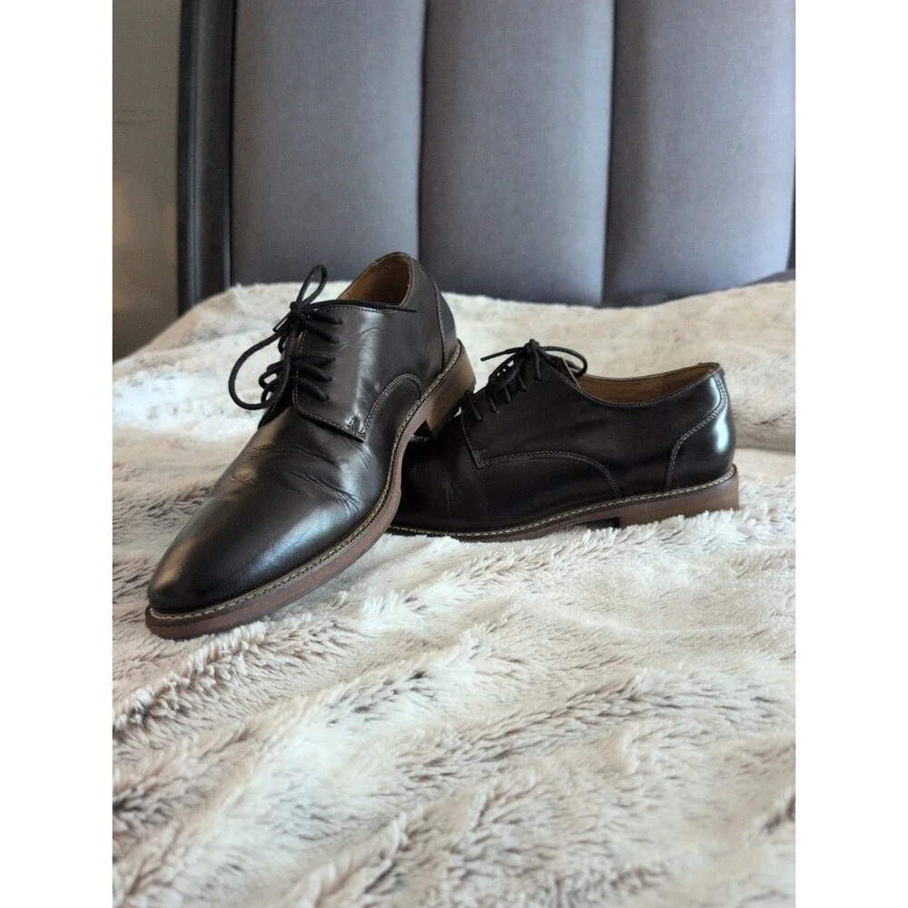 JOSEPH ABBOUD Thornton Men's 10 Leather Cosmo Plain Toe Oxford Shoes 414705